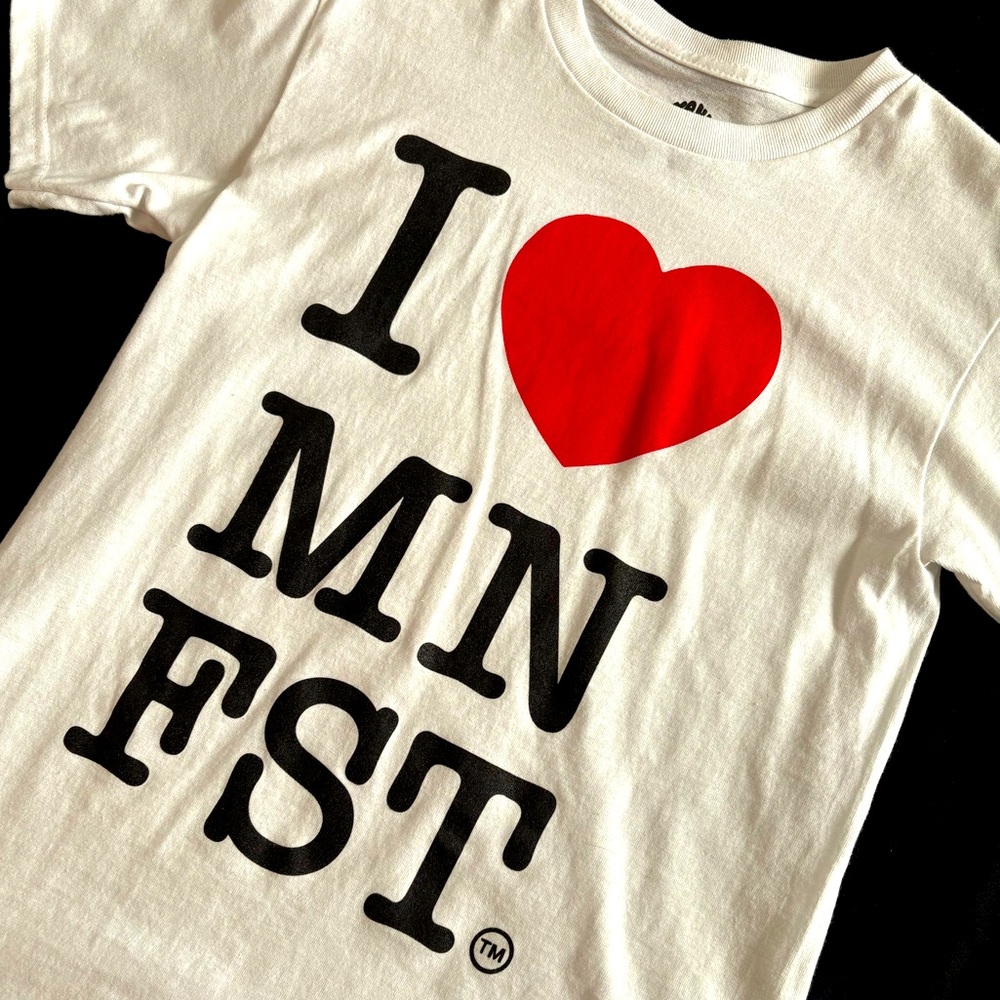 i heart manifest tee, worn once!